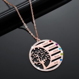 Collier généalogique Arbre de vie personnalisé 11