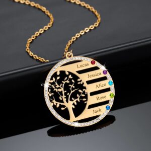 Collier généalogique Arbre de vie personnalisé 13