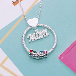 Collier pendentif circulaire personnalisé 12