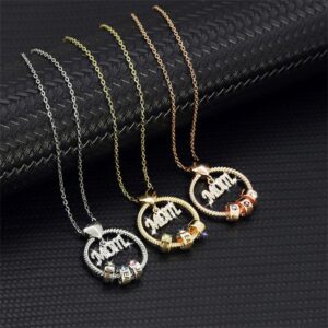 Collier pendentif circulaire personnalisé 15