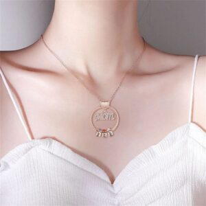 Collier pendentif circulaire personnalisé 14