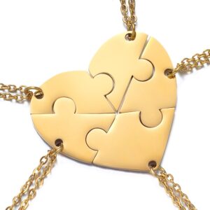 Collier avec Puzzle personnalisé en forme de cœur 9
