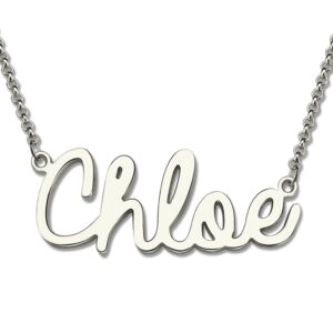 Collier prénom personnalisé 3D pour Femmes 11