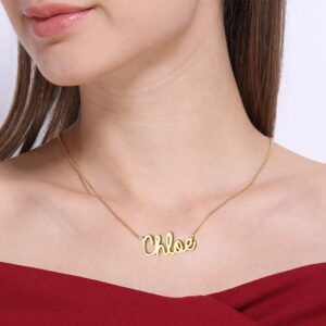 Collier prénom personnalisé 3D pour Femmes 12