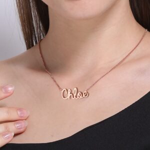 Collier prénom personnalisé 3D pour Femmes 13