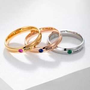 Bague de naissance personnalisée pour femme 8