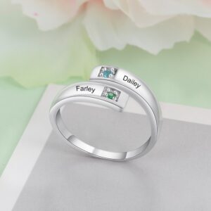 Bague personnalisée 2 prénoms – Argent 11 Bague personnalisée 2 prénoms – Argent 11