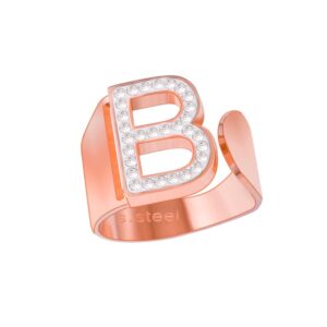 Bagues initiales ajustables pour femmes 16