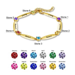Bracelet gravé prénoms pour maman 9