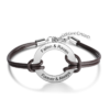 Bracelet cuir avec cercle personnalisé nom femme 7