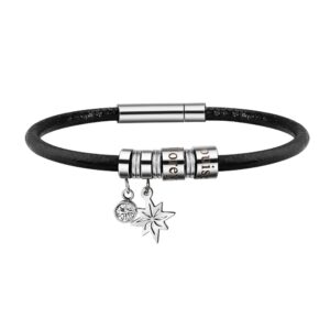 Bracelet en cuir à breloques personnalisées 12