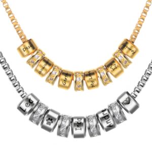 Collier plaqué or avec breloques Gravées 12