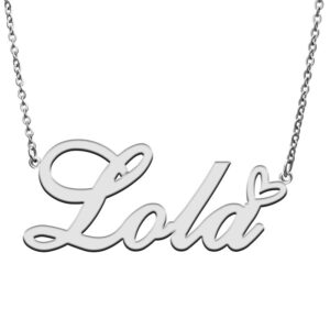 Collier pendentif coeur personnalisé prénom 10