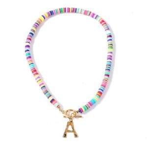 Collier à perles avec lettre initiale 11