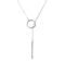 Long collier à pendentifs circulaire et rectangulaire