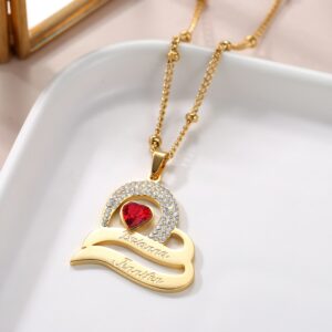 Collier personnalisé prénoms avec pierres zircone 10