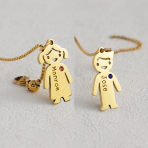 Collier pendentifs Garçons-Filles personnalisé 8 Collier pendentifs Garçons-Filles personnalisé 8