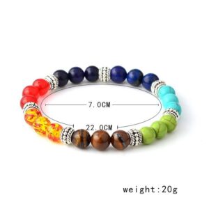 Ensemble collier-bracelet pierre chakra 14