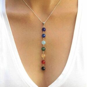 Ensemble collier-bracelet pierre chakra 13