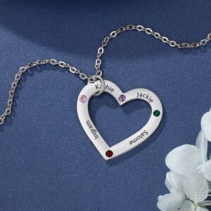 Pendentif Coeur personnalisé 4 prénoms 10 Pendentif Coeur personnalisé 4 prénoms 10