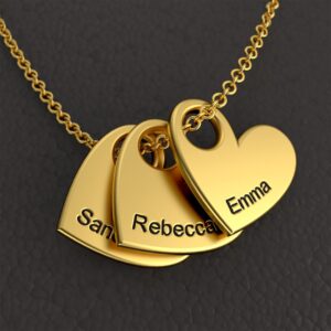 Collier pendentif coeurs personnalisés 9