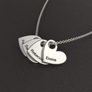Collier pendentif coeurs personnalisés 10