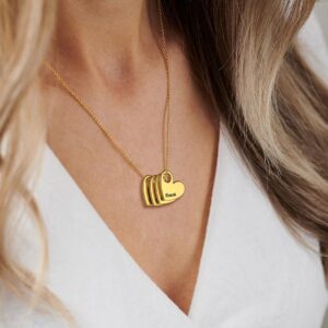 Collier pendentif coeurs personnalisés 11