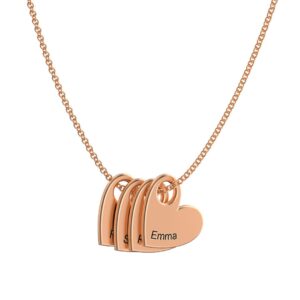 Collier pendentif coeurs personnalisés 12