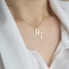 Collier 2 lettres initiales 9