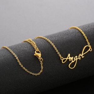 Collier personnalisé lettres d’ange 12
