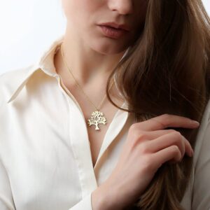 Collier arbre de vie personnalisé pour famille 8