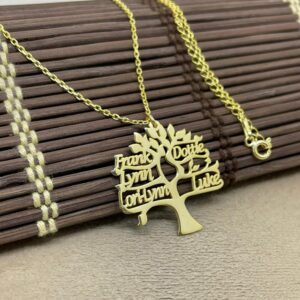 Collier arbre de vie personnalisé pour famille 9