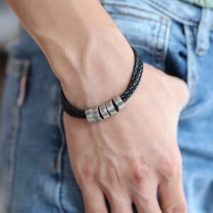 Bracelet personnalisé noms de famille pour hommes 11