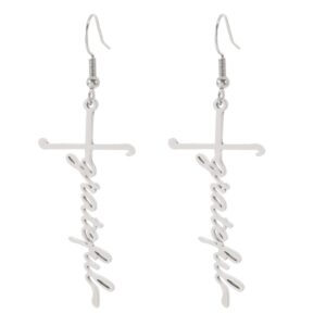 Boucles d’oreilles en croix personnalisées 12