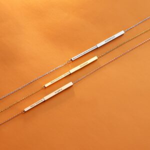 Pendentif barre 3D personnalisée prénom 9