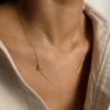 Collier initiales en acier inoxydable pour femmes 11