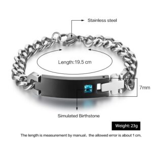 Bracelet avec pierre de naissance personnalisé 9