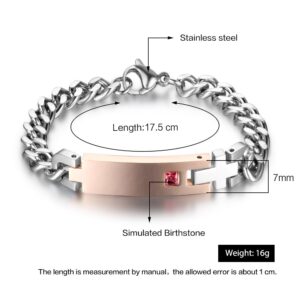 Bracelet avec pierre de naissance personnalisé 10