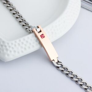 Bracelet avec pierre de naissance personnalisé 12