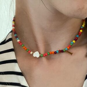 Collier initiale avec perle Lapis Lazuli 12 Collier initiale avec perle Lapis Lazuli 12
