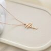 Collier prénom vertical à chaine fine 12