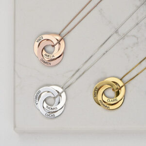 Collier pendentifs anneaux gravés pour femmes 12 Collier pendentifs anneaux gravés pour femmes 12