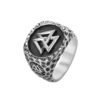 Bague Nordique Viking en Argenté pour Homme 9