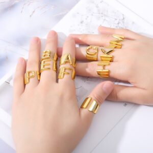 Bague Initiale ajustable pour femmes 10
