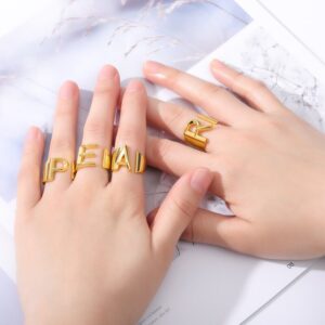 Bague Initiale ajustable pour femmes 11