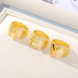 Bague Initiale ajustable pour femmes 14