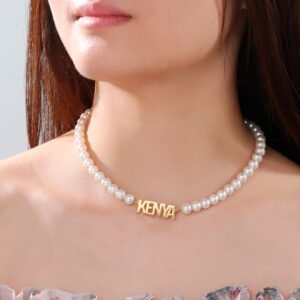 Collier Prénom Imitation perles pour femmes 3