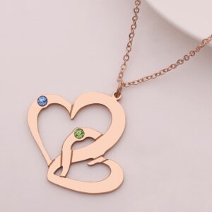 Collier Double Cœurs personnalisés 13