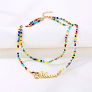 Collier avec perles personnalisé pour femmes 9