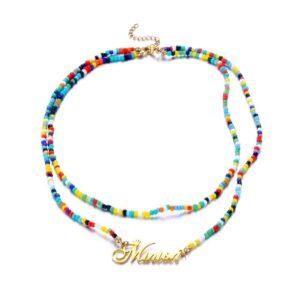Collier avec perles personnalisé pour femmes 12